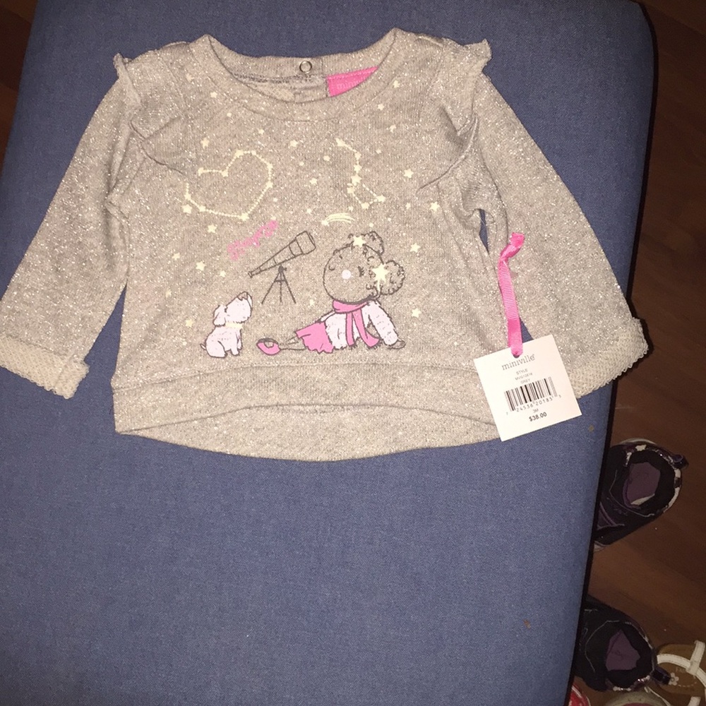 Cute grey long sleeve baby sweater
